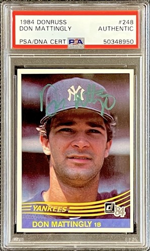 Don Mattingly 1984 Donruss #248 PSA Rookie Autograph AUTO PSA/DNA Authentic - Bild 1 von 2