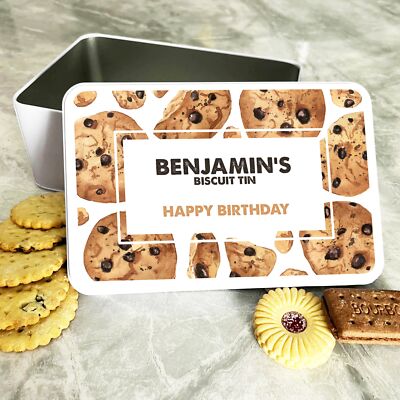 Schokoladenchip Kekse Geburtstag Rechteck personalisierte Keksdose