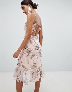 boohoo pink midi dress