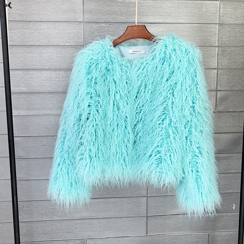 Women Shaggy Faux Fur Fleece Coat Winter Warm Jacket Cardigan Overcoat PLUS SIZE - Picture 43 of 70