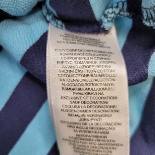 Polo Ralph Lauren Shirt Youth XL Blue Striped Polo Short Sleeve Preppy - Picture 5 of 9