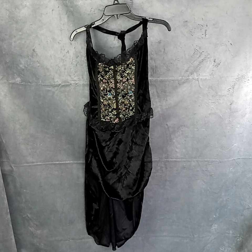 Disfraz BURLESQUE Mujer Mediano Negro Showgirl Moulin Rouge Parisino Bar Bailarina Foto 3 de 4