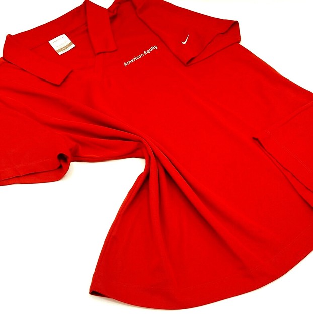NIKE 2XL MENS Dri-Fit Polo Solid Red Golf Rugby Shirt | eBay