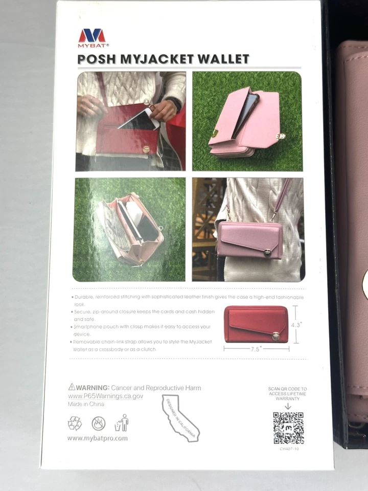 Bolso Bandolera para Teléfono Cartera Mujeres Cartera de Cuero con Ranuras para Tarjetas Bolsillo Foto 2 de 2