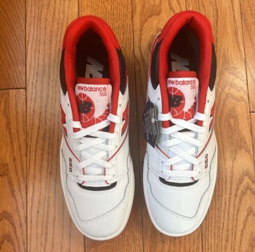 Size 10 - New Balance 550 White Team Red. Taylor Swift kanas city Chiefs - Picture 2 of 8