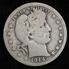 1914 Silver Barber Quarter GOOD FREE SHIPPING