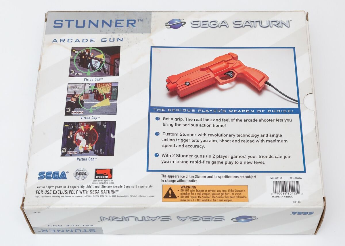 Official Sega Saturn Stunner Arcade Gun MK-80113 With Box - Open Box Official Sega Saturn Stunner Arcade Gun MK-80113 With Box - Open Box
