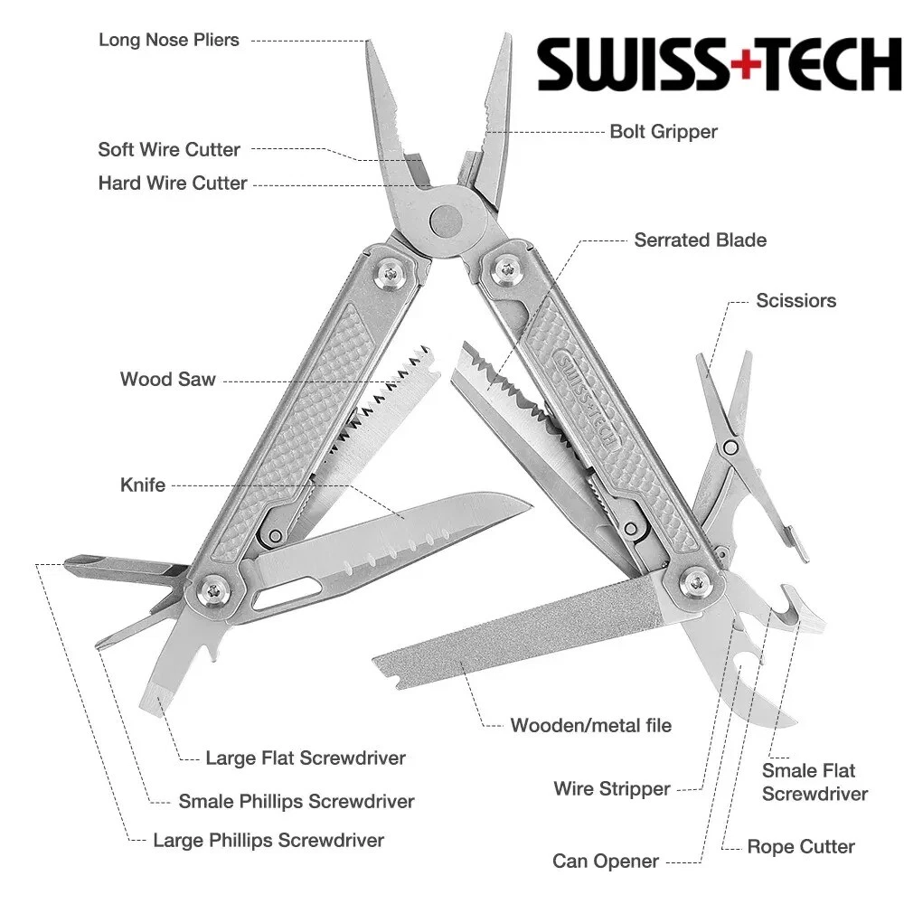 Multi Tool Plier Wire Stripper Folding Portable Pocket Pliers Outdoor Camping