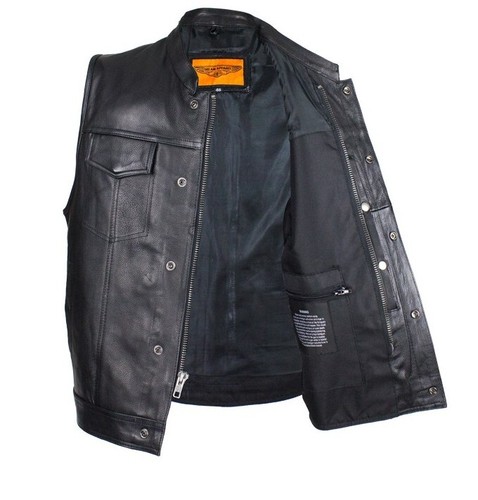 Chaleco de cuero para motocicleta Son of Anarchy para hombre tallas grandes panel único - Imagen 7 de 8