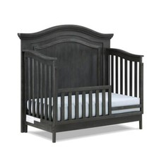 Heritage Baby Products Charleston Wood Toddler Guard Rail in Weathered Brown