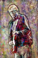 Eric Clapton 12x18in Poster Eric Clapton Guitar Tribute Print  Free Shipping US