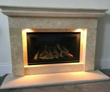 The Collection by Michael Miller Limestone Conventional Flue Log Effect Gas Fire