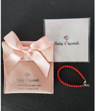NWT Baby Crystals Infant Baby Girl Red Bracelet for Protection