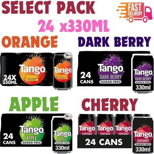 Tango Sugar Free- original soft drink 330ml Cans Pack of 24 UK - Picture 27 of 46