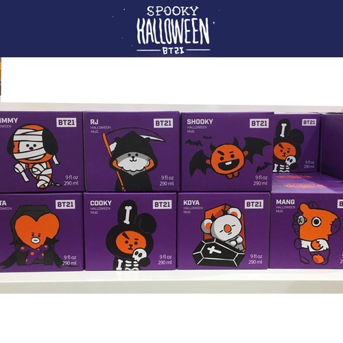 BTS BT21 Official Authentic Goods Mug Halloween Ver 9fl.oz 7 Characters - Picture 2 of 16