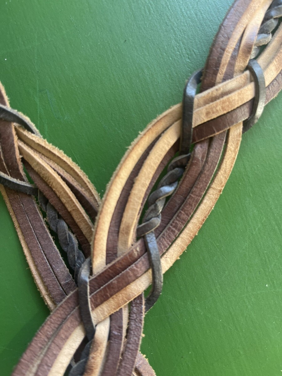 JESSICA SIMPSON 100% Leather Belt Up To 44” Womens Braid  display picture 2