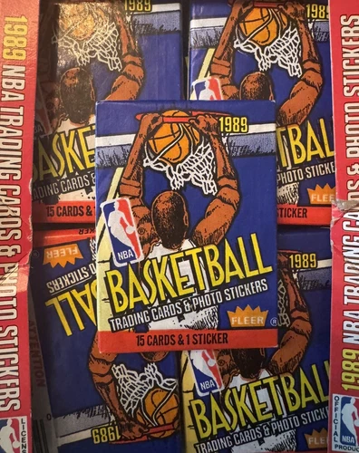1989 Fleer Basketball Unopened Wax Pack w Scottie Pippen Chicago Bulls on Back
