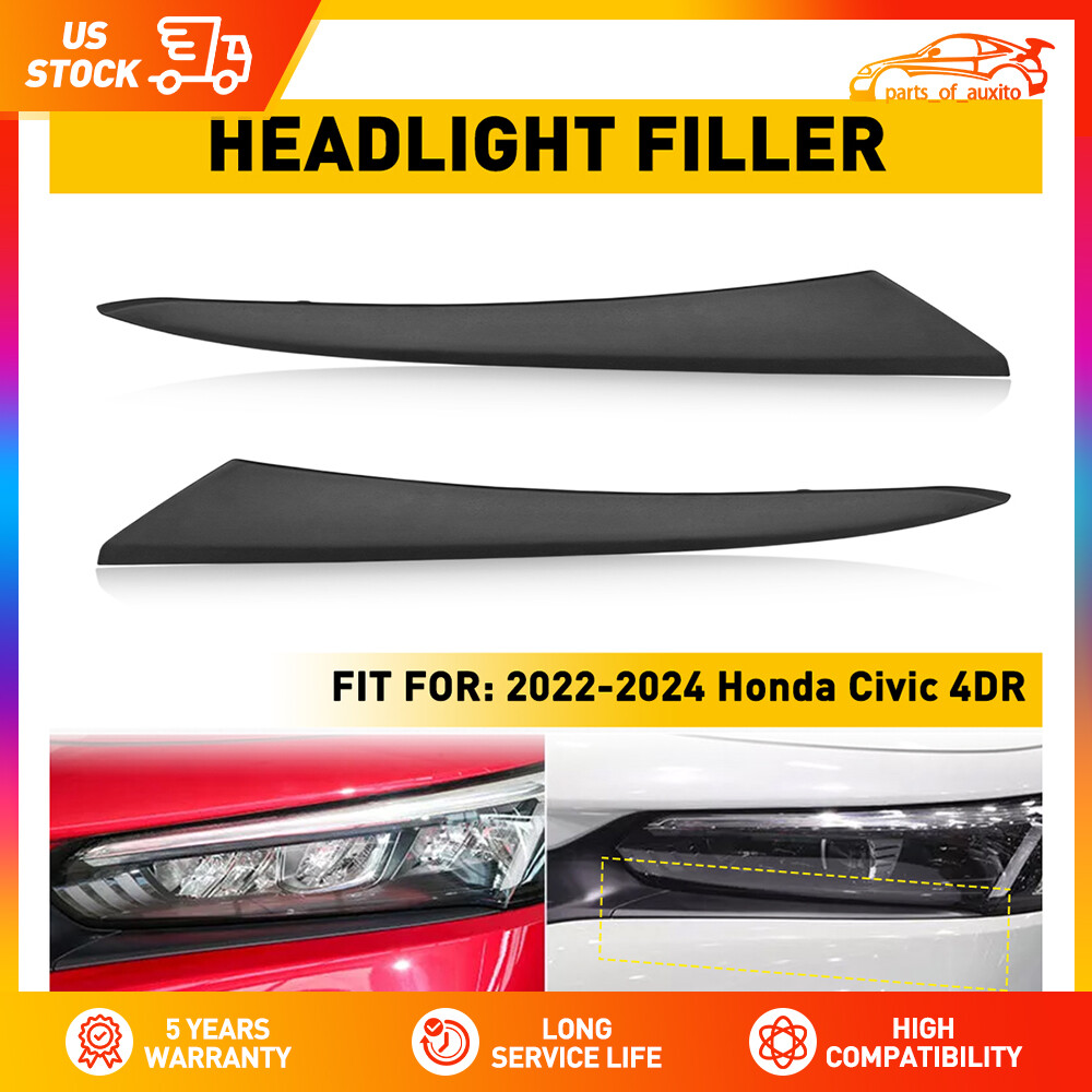 Phyun Front Headlight Eyelid Molding Trim Strip Left & Right - View #6