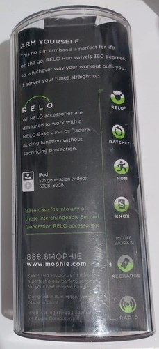 NEU MOPHIE IPOD 5. GENERATION (VIDE0) 60GB/80GB WASCHBARES ARMBAND 360 SCHWENKBAR - Bild 2 von 2