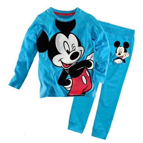 Kids Boy Girls Micky Minie Mouse Pyjamas Pjs Set Sleepwear Long Sleeve Nightwear - Picture 26 of 57