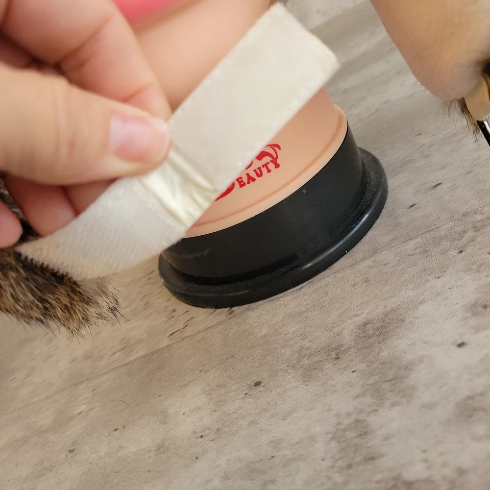 Winter Trapper Hat Womens Small Natural Brown Rabbit Fur Adult Winter White - Image 4 of 4