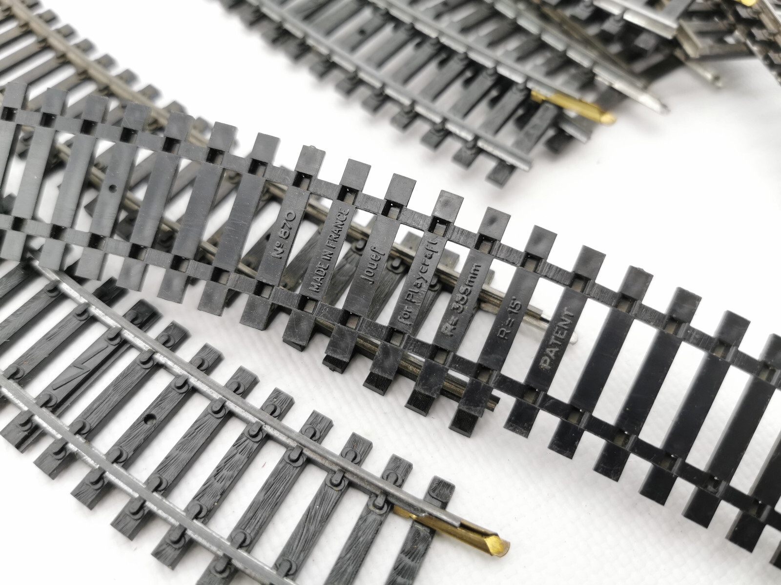 HORNBY ÉCHELLE 0 / O LOT DE SIX RAILS COURBES