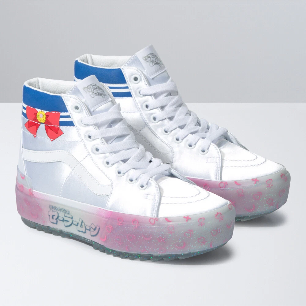 New Vans X Sailor Moon Sk8-Hi Silver Sneakers Limited-Edition |