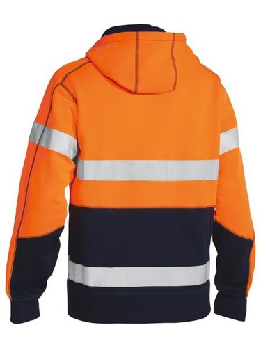 Bisley Taped Hi Vis Fleece Hoodie (BK6819T) - Picture 4 of 6