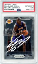 Shaquille O'Neal 2012-13 Panini Prizm Autograph Card #166 PSA/DNA (White)