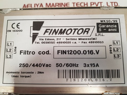 Finmotor Fin1200.016.V Line Filter - Picture 6 of 6