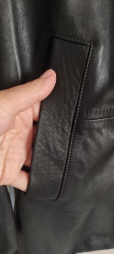Auténtica chaqueta negra reversible de cuero de napa Loewe de doble cara para hombre talla 52 - Imagen 4 de 24