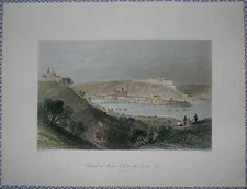 1842 Bartlett print MARIAHILF CHURCH, PASSAU, BAVARIA, GERMANY (#24)