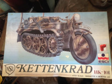 Zf055 Esci Modellino 1/9 Rara Moto 7005 Kettenkrad NSU Seconda Guerra Mondiale