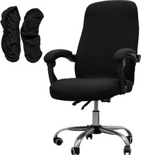 Office Chair Cover with Armrest Covers Universal Stretch Desk Chair Cover, Comp