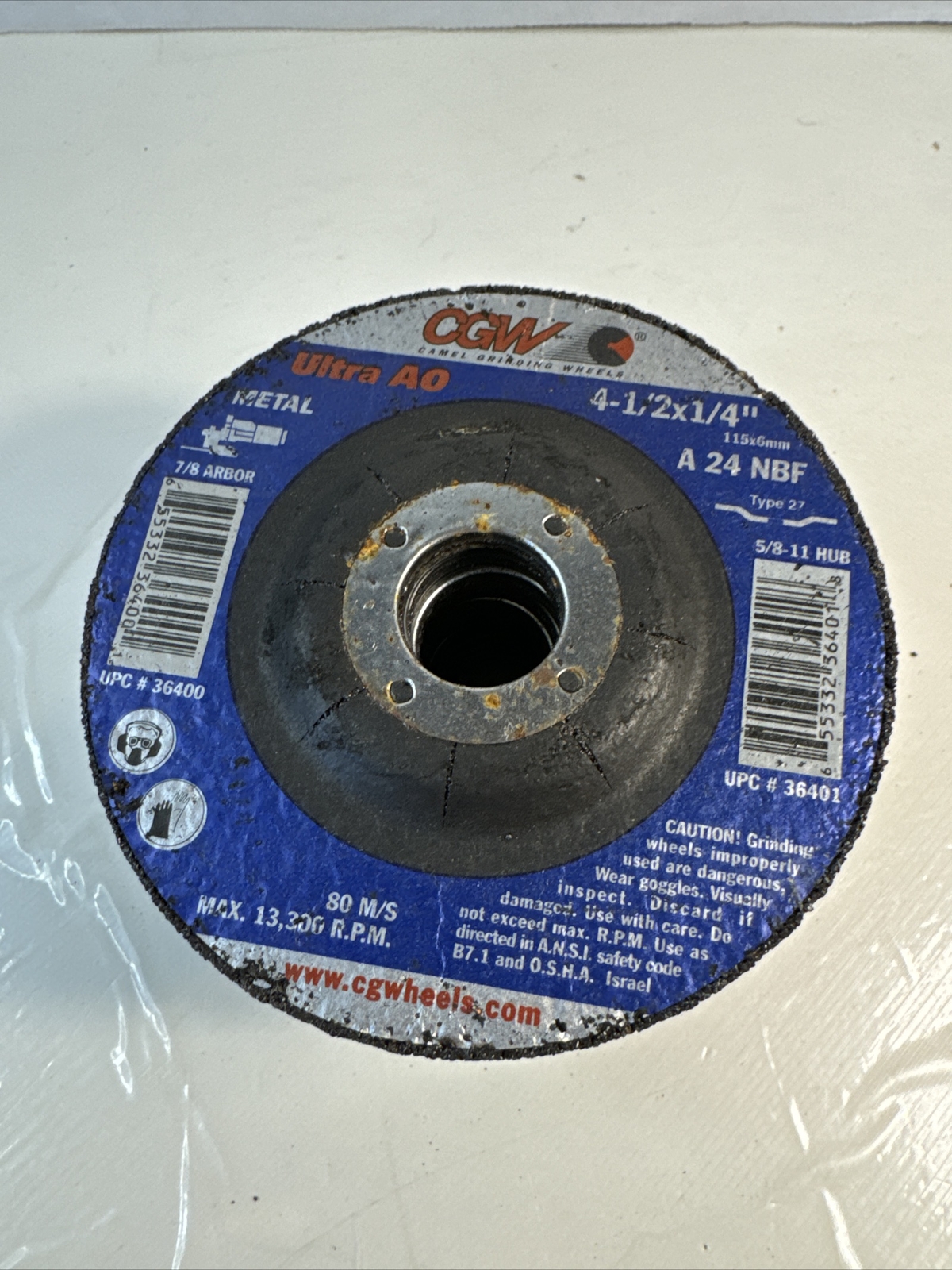 Camel 4 1/2" x 1/4" x 7/8" Metal Grinding Wheels 10Pack Closeout