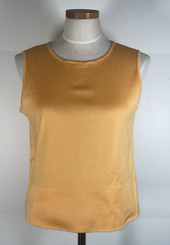 The Works Saks Fifth Avenue Tank Sleeveless Top Orange NWT Large Crop Cotton - Picture 10 of 12