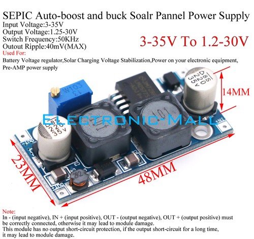 92% Efficiency LM2577 SEPIC Adjustable 3~35V To 1.2~30V Charging Power Regulator