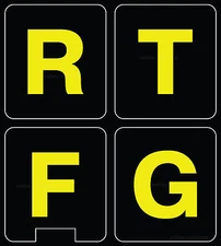 Glowing Reflective Fluorescent English US LARGE Letters Keyboard Sticker New