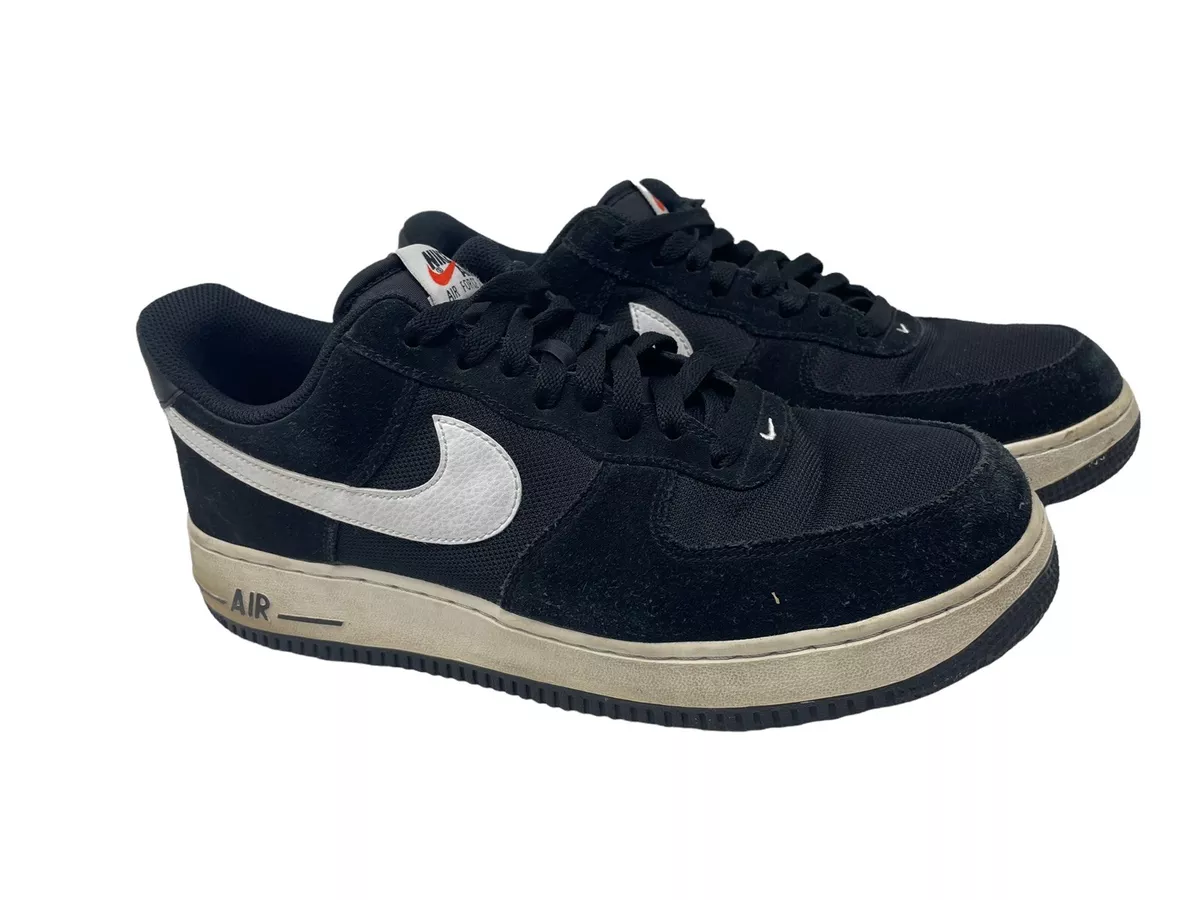 Nike Air Force 1 Low - Black Suede - White 