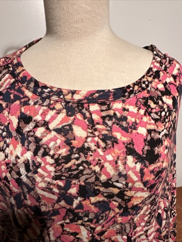 Nic+Zoe Women’s Top L-XL Multicolored Long Slv Rayon/Spandex Soft Pullover - Picture 2 of 11