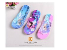  Frozen Elsa Anna Girls flip flop beach thongs sandals multicolour sizes