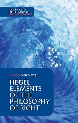 Hegel: Elements of the Philosophy of Right Hegel Wood Nisbet Paperback
