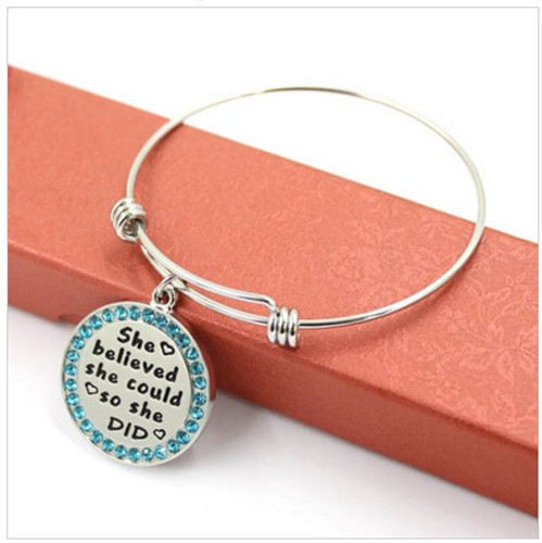 She Believed She Could So She Did - Necklace Bracelet Keyring - Picture 4 of 10