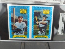 Rare 1970 Rold Gold Babe Ruth/Lou Gehrig Panel SGC New York Yankees Baseball Old