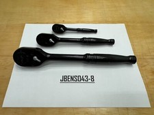 Snap-on Tools New 3pc Mix Drive Industrial Finish Fixed Head Ratchet Set Ratg80 Snap-on Tools New 3pc Mix Drive Industrial Finish Fixed Head Ratchet Set Ratg80