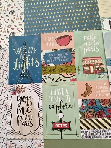 Scrapbook Bundle PARIS Theme Paper, Stickers, Die-Cuts Recollections, Do-Jiggies - Picture 4 of 12