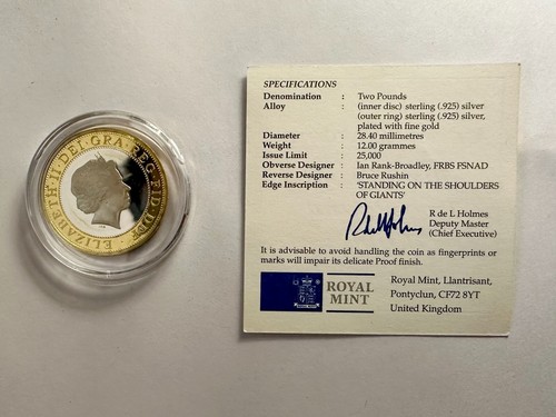 Great Britain 2 Pounds 1998 KM# 994a Proof Gold plated Silver Coin UK England !! - Picture 2 of 4