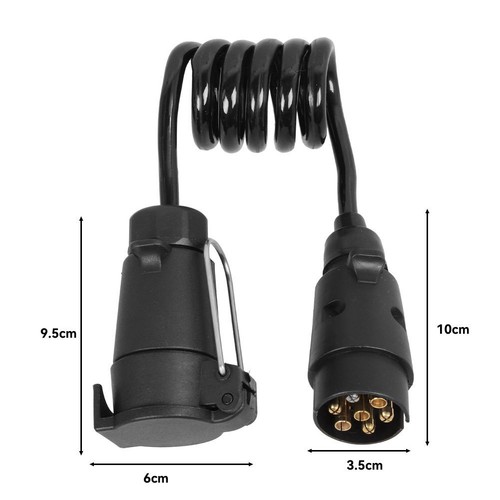 1/2/3M Spiralkabel 7-13 Polig Verbindungskabel Autoanhänger Wohnwagen Kupplung - Bild 30 von 52