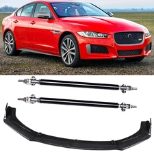 Front Bumper Lip Splitter Spoiler Kit Carbon Fiber For Jaguar XE XF XFR XFR-S XJ