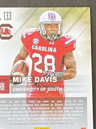 Mike Davis 2015 Panini Contenders Draft Picks BOWL TICKET RC AUTO #d 60/99 - Picture 8 of 10